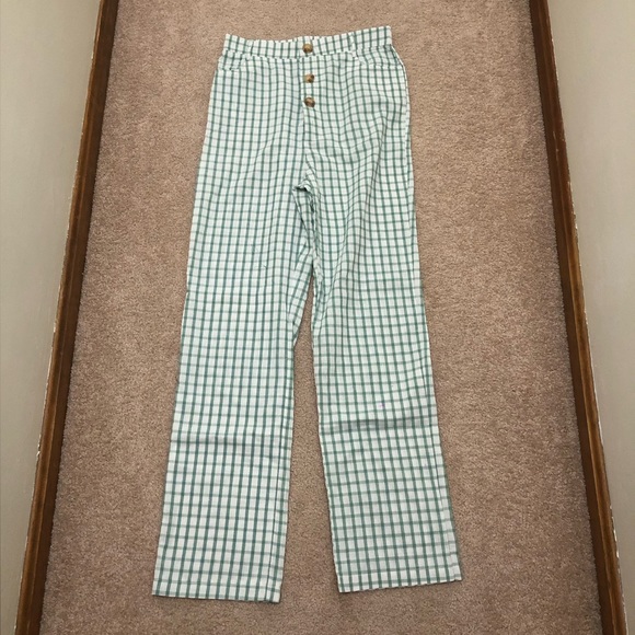 Princess Polly Berkley Pants in Green - Picture 6 of 7